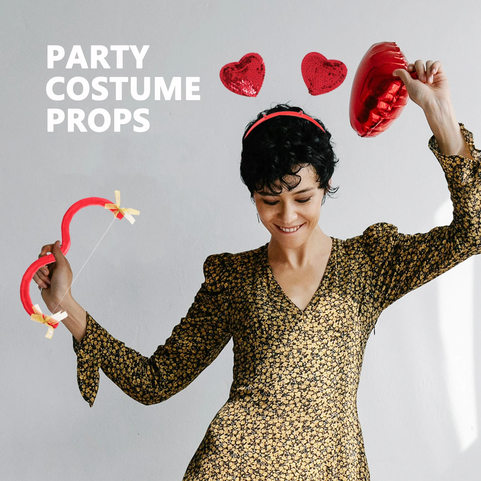 1 set Bow Arrow Prop Cupid Costume Set For Valentine Party Cosplay Performance Lightweight Durable Headband Cute Design Photo
1 set Bow Arrow Prop Cupid Costume Set For Valentine Party Cosplay Performance Lightweight Durable Headband Cute Design Photo