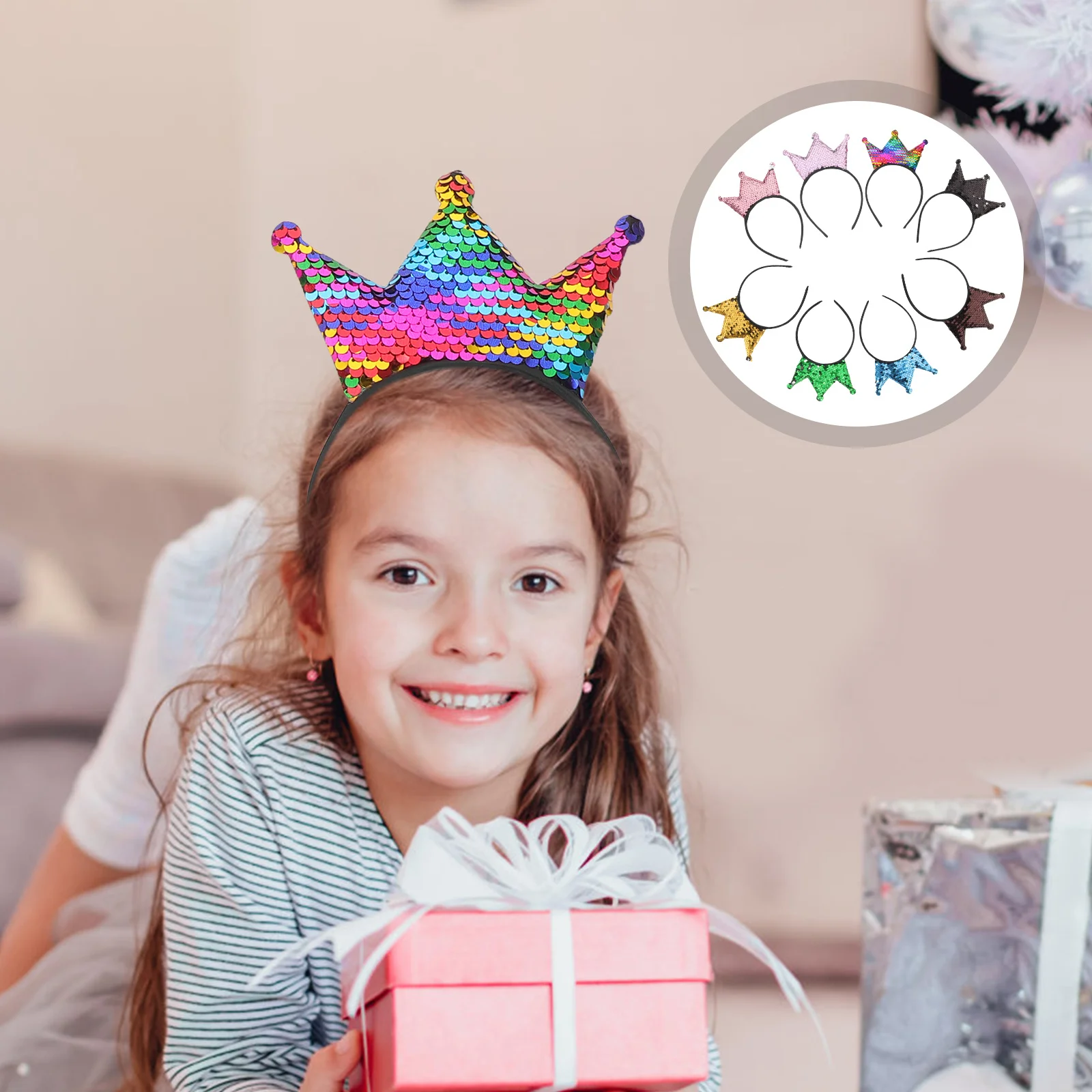 8pcs Princess Crowns Headbands Glitter Sequin Costume Accessories For Birthday Party Dress-Up Festival Celebration
8pcs Princess Crowns Headbands Glitter Sequin Costume Accessories For Birthday Party Dress-Up Festival Celebration