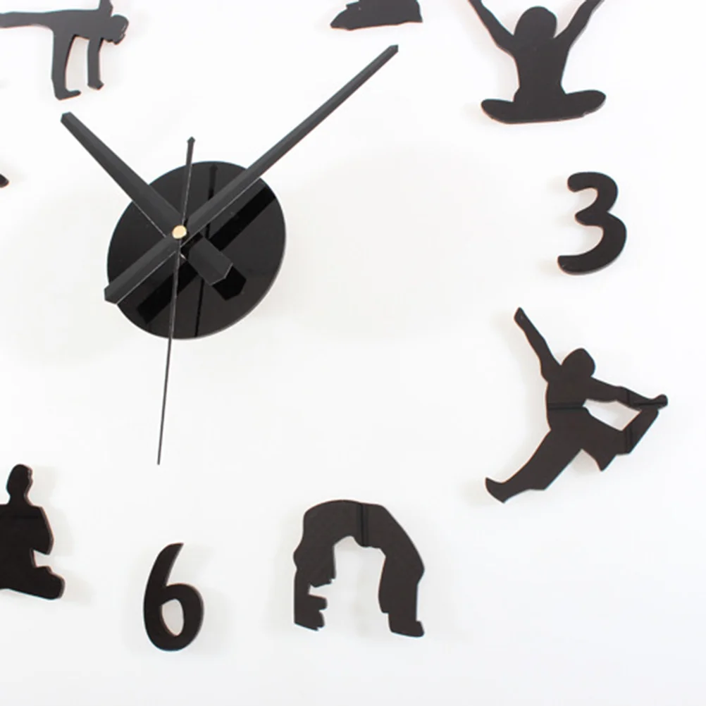 Yoga Pattern Wall Clock Black Creative Modern Design Large DIY Clock Bedroom Living Room Home Decor Wall Watch
Yoga Pattern Wall Clock Black Creative Modern Design Large DIY Clock Bedroom Living Room Home Decor Wall Watch