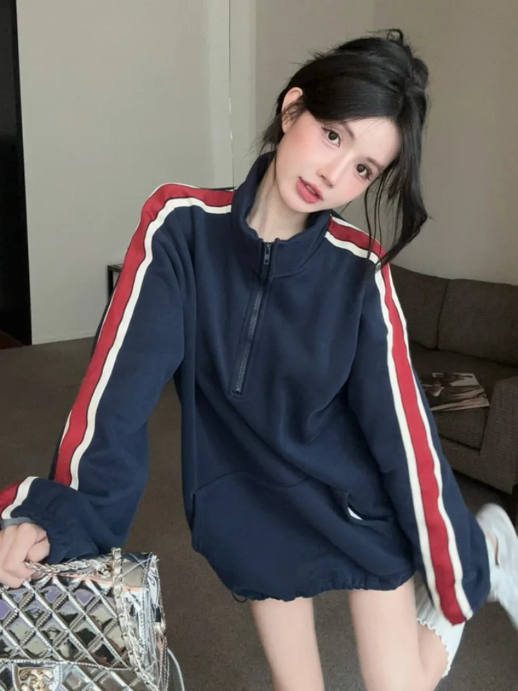 Korean Style Fleece Lined Loose Fit Zipper Hoodie Baseball Jacket Thickened Stand Collar Sweatshirt Versatile Fashionable New...
Korean Style Fleece Lined Loose Fit Zipper Hoodie Baseball Jacket Thickened Stand Collar Sweatshirt Versatile Fashionable New...