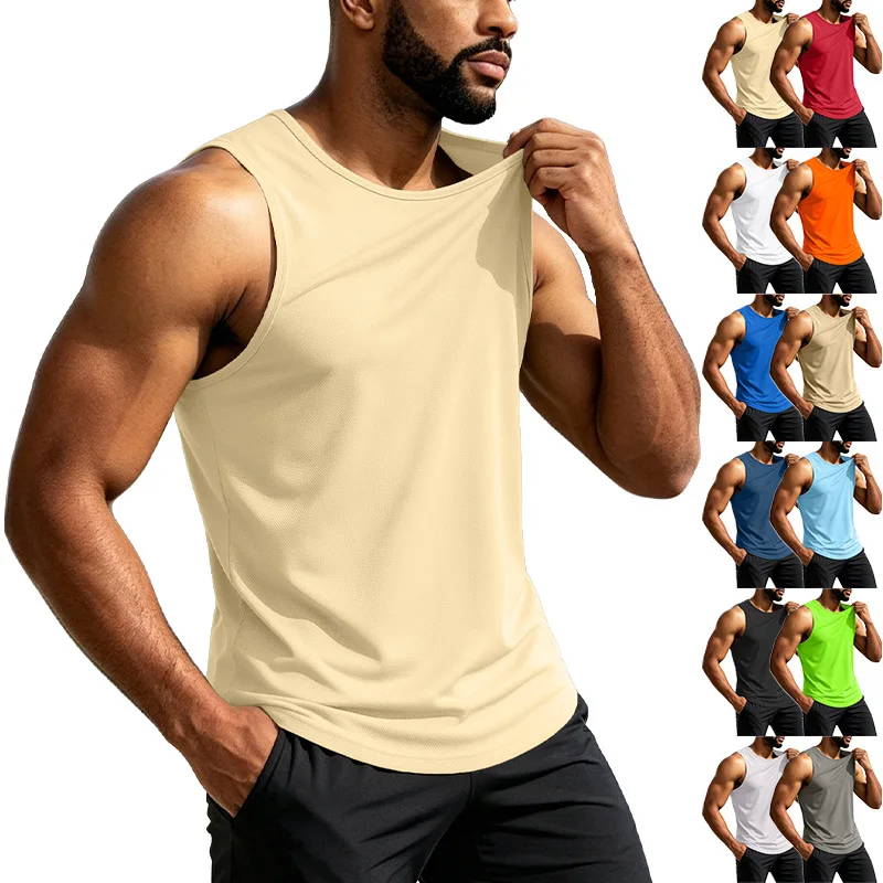 Muscle men fitness quick drying vest moisture wicking mesh training suit breathable sports sleeveless T-shirt men clothing
Muscle men fitness quick drying vest moisture wicking mesh training suit breathable sports sleeveless T-shirt men clothing