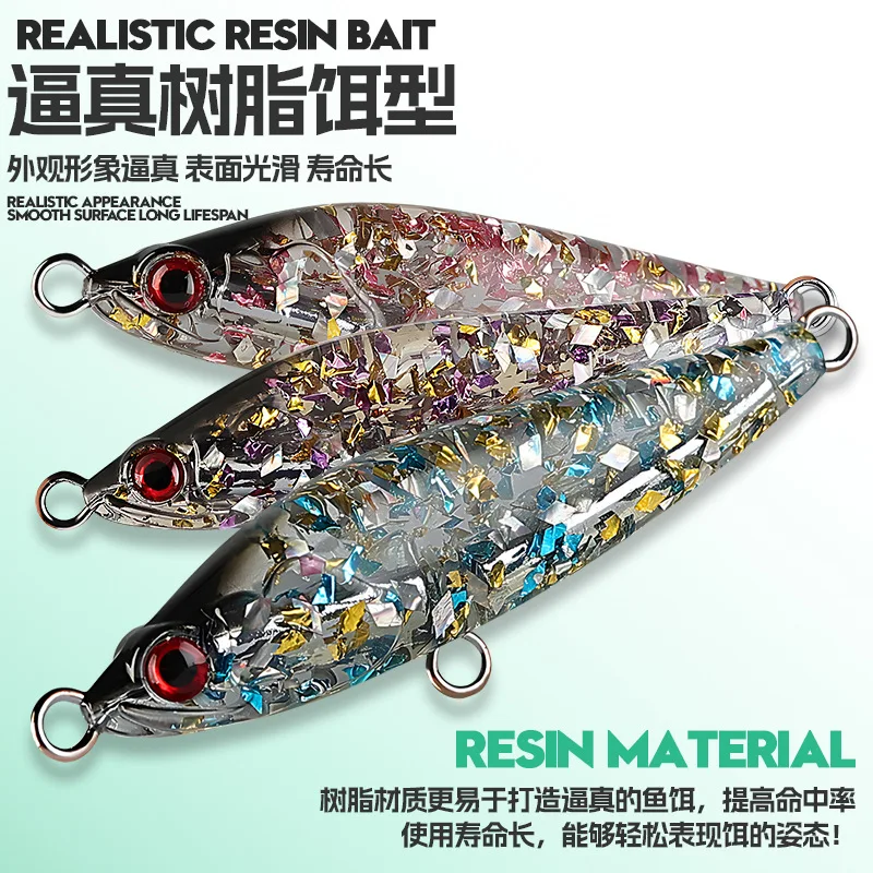 Resin Pencil Lure 7cm 17g Hard Fishing Lure Laser Reflective Lead Weighted Artificial Bait For Bass Pike Freshwater Saltwater
Resin Pencil Lure 7cm 17g Hard Fishing Lure Laser Reflective Lead Weighted Artificial Bait For Bass Pike Freshwater Saltwater