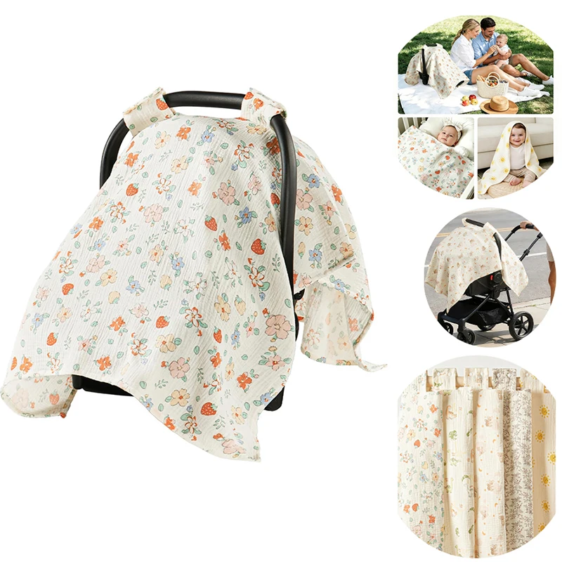 Baby Car Seat Cover Muslin Cotton Soft Breathable Car Seat Canopy Universal Fit Stroller Infant Carseat Cover Sun Protector
Baby Car Seat Cover Muslin Cotton Soft Breathable Car Seat Canopy Universal Fit Stroller Infant Carseat Cover Sun Protector