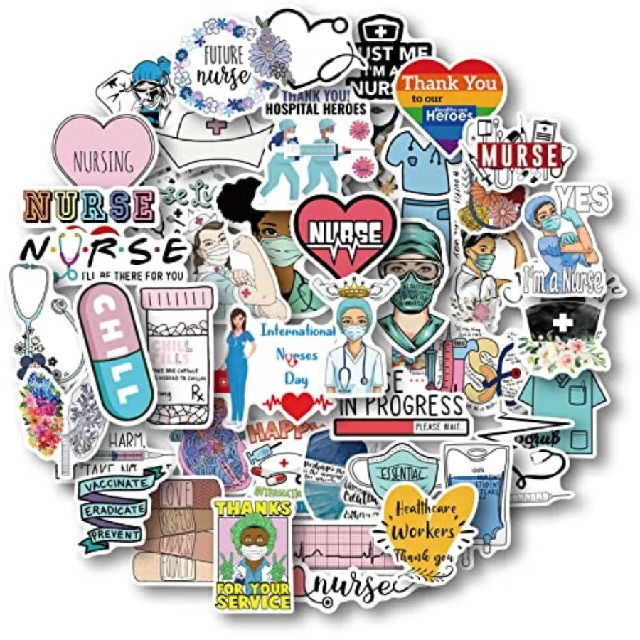50 Pcs Nurse Stickers, Vinyl Nursing Stickers Decals for Laptops and Water Bottles, Nurse Accessories for Work
50 Pcs Nurse Stickers, Vinyl Nursing Stickers Decals for Laptops and Water Bottles, Nurse Accessories for Work