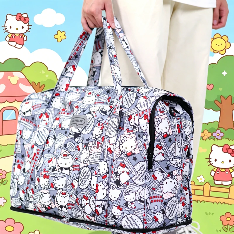 Hello Kittys Portable Travel Bag Large Capacity Downhill Bag Water Proof Foldable Storage Multifunctional Bags for Woman
Hello Kittys Portable Travel Bag Large Capacity Downhill Bag Water Proof Foldable Storage Multifunctional Bags for Woman