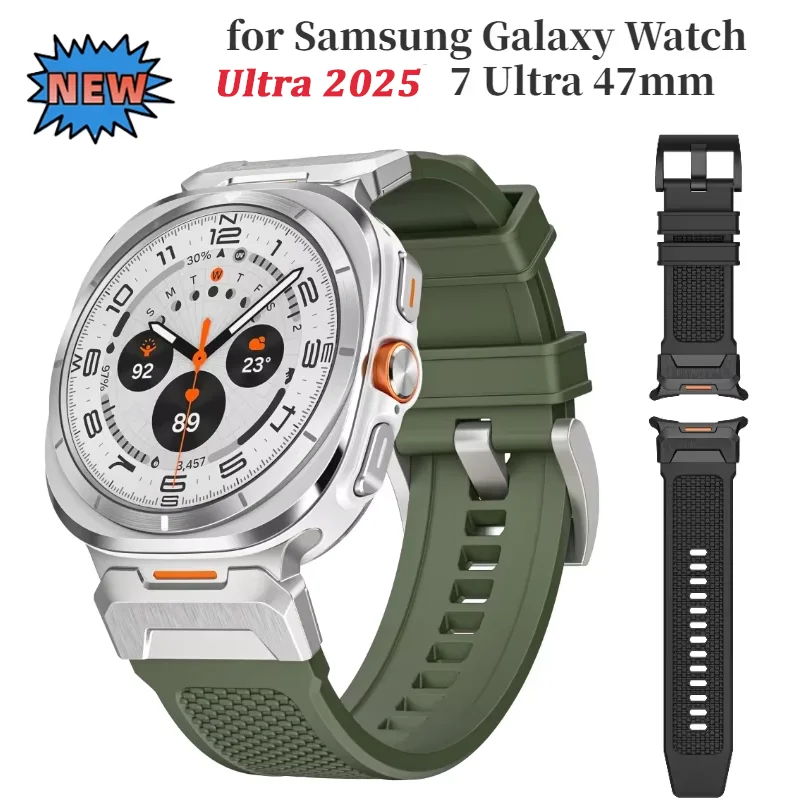 Mecha Silicone Strap For Samsung Galaxy Watch Ultra 2025 47mm Sports Bracelet For Galaxy Watch Ultra 47mm High Quality Wristband
Mecha Silicone Strap For Samsung Galaxy Watch Ultra 2025 47mm Sports Bracelet For Galaxy Watch Ultra 47mm High Quality Wristband