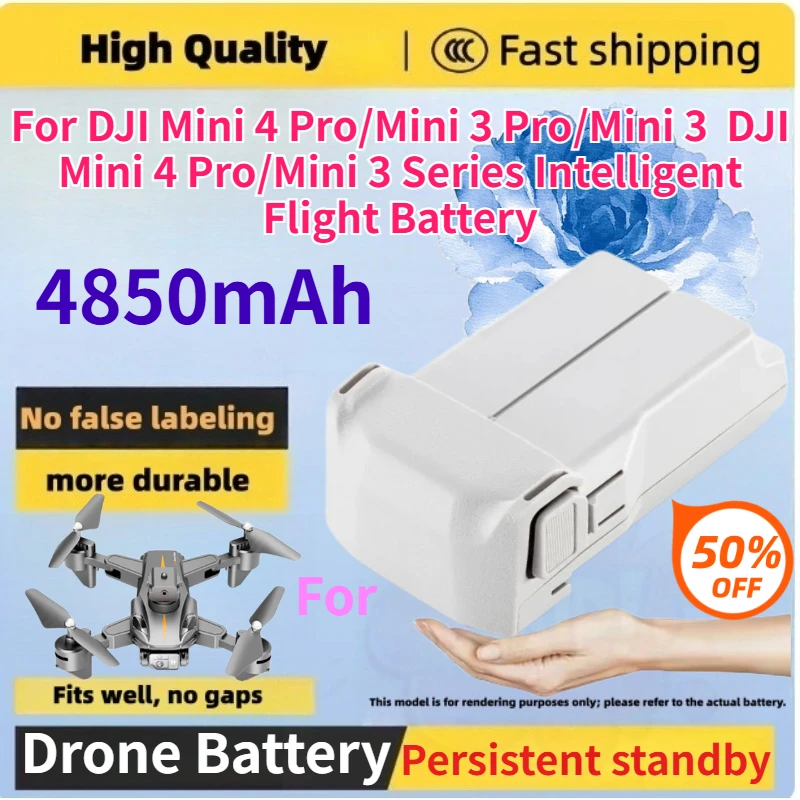 4850mAh Drone Batterys for DJI Mini 4 Pro/Mini 3 Pro/Mini 3 Mini 4 Pro/Mini 3 Series Intelligent Flight Battery Plus Capacity
4850mAh Drone Batterys for DJI Mini 4 Pro/Mini 3 Pro/Mini 3 Mini 4 Pro/Mini 3 Series Intelligent Flight Battery Plus Capacity