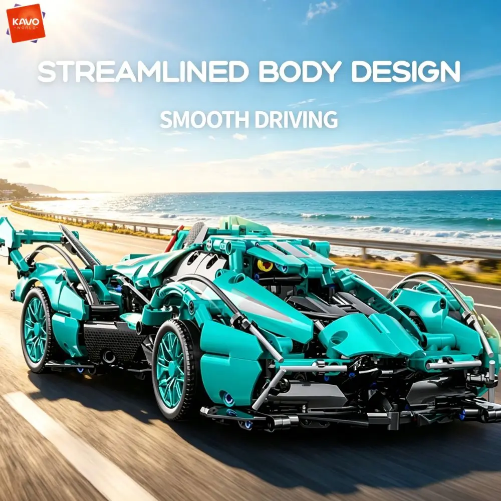 KAVOWORLD 981PCS Teal Sports Car Building Blocks 1:14 Scale Technic Mechanical Structure Model Kit Construction Toys for Teens
KAVOWORLD 981PCS Teal Sports Car Building Blocks 1:14 Scale Technic Mechanical Structure Model Kit Construction Toys for Teens