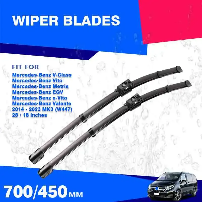 Front Wiper Blades Set For Mercedes Benz Vito Viano V Class W447 2014 - 2023 Brushes Window Windshield Windscreen Accessories
Front Wiper Blades Set For Mercedes Benz Vito Viano V Class W447 2014 - 2023 Brushes Window Windshield Windscreen Accessories