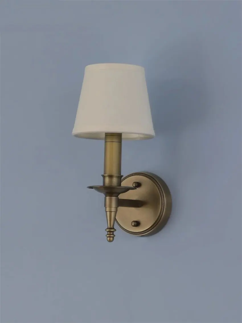 Nordic luxury linen shade copper living room wall lamps retro creative decor bedroom bedside single head sconces lights lighting
Nordic luxury linen shade copper living room wall lamps retro creative decor bedroom bedside single head sconces lights lighting