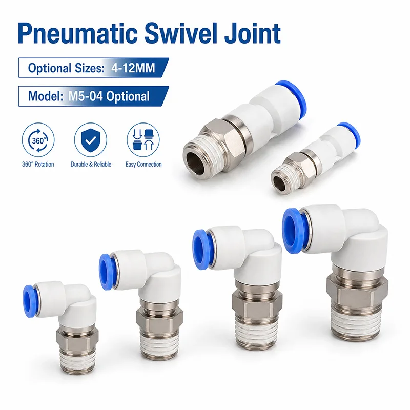 Pneumatic Rotary Connectors Swivel Fittings 360° Rotation MaleThread M5 1/4 1/2 Hose Joint 6/8/10mm Revolute DEUBLIN Connector
Pneumatic Rotary Connectors Swivel Fittings 360° Rotation MaleThread M5 1/4 1/2 Hose Joint 6/8/10mm Revolute DEUBLIN Connector