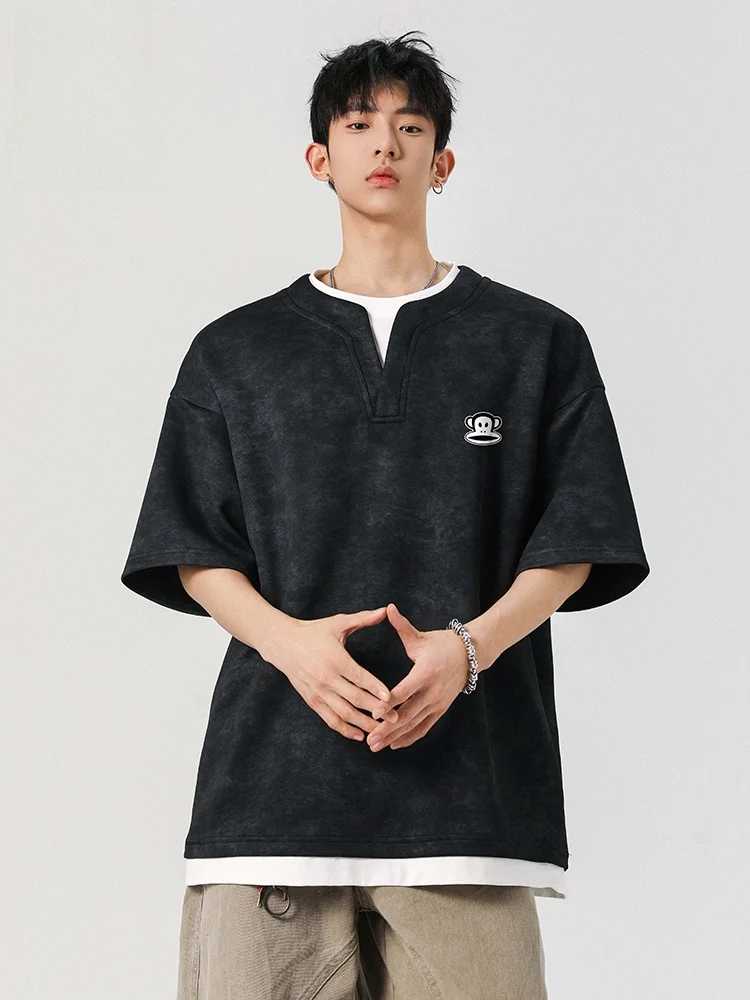 Летняя повседневная свободная тонкая футболка PaulFrank с V-образным вырезом для мужчин, дышащая, комфортная, из смесового полиэстера, с охлаждающим эффектом
Летняя повседневная свободная тонкая футболка PaulFrank с V-образным вырезом для мужчин, дышащая, комфортная, из смесового полиэстера, с охлаждающим эффектом