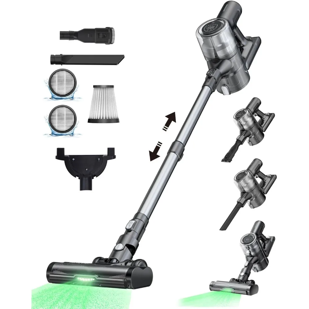 HAOYUNMA Proscenic P13 Cordless Vacuum Cleaners for Home,35Kpa Suction Lightweight Stick Vacuum with Green Light
HAOYUNMA Proscenic P13 Cordless Vacuum Cleaners for Home,35Kpa Suction Lightweight Stick Vacuum with Green Light