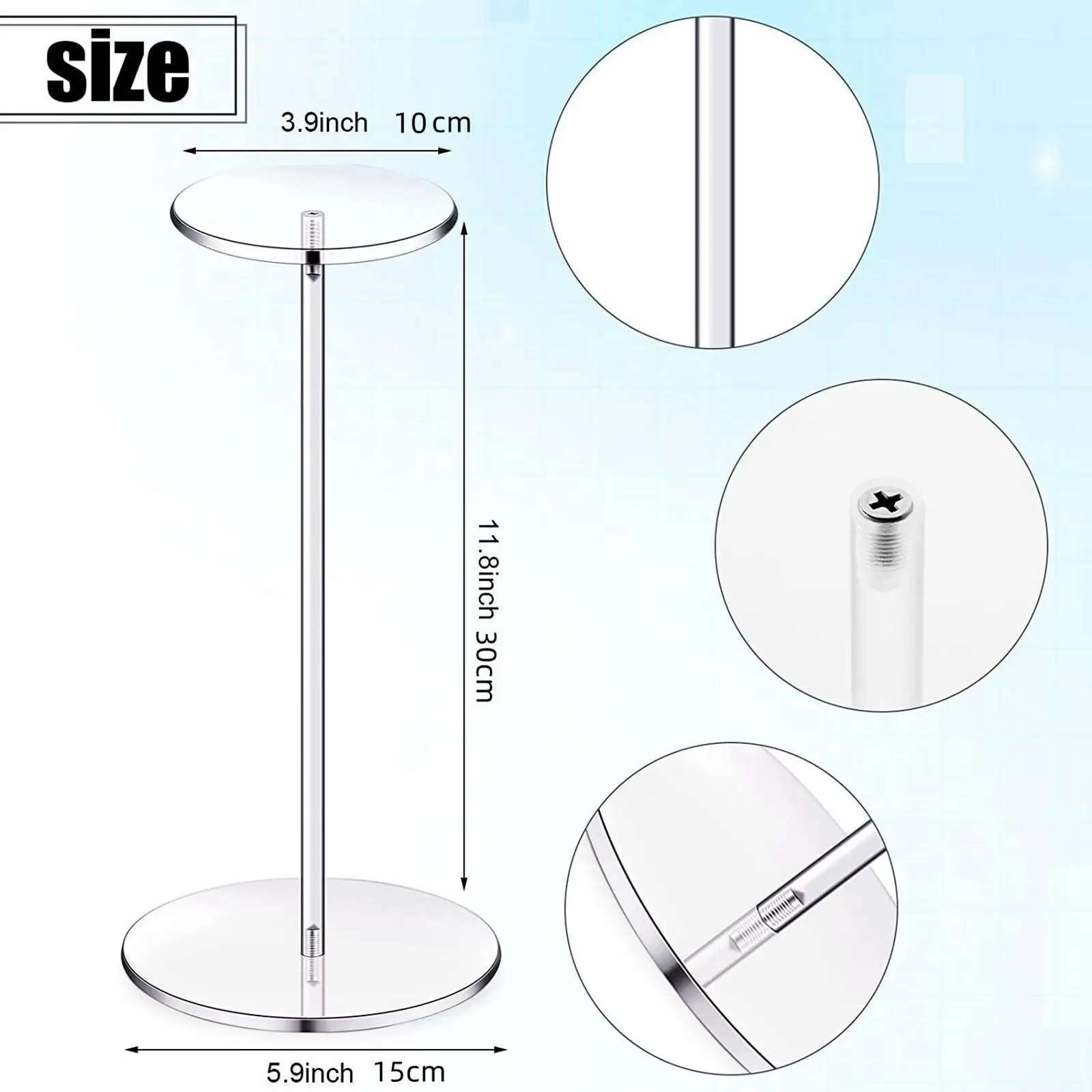 Acrylic Hat Stand DIY Stand Organizer Non Slip Stable Decoration for Hats Watch Wigs
Acrylic Hat Stand DIY Stand Organizer Non Slip Stable Decoration for Hats Watch Wigs