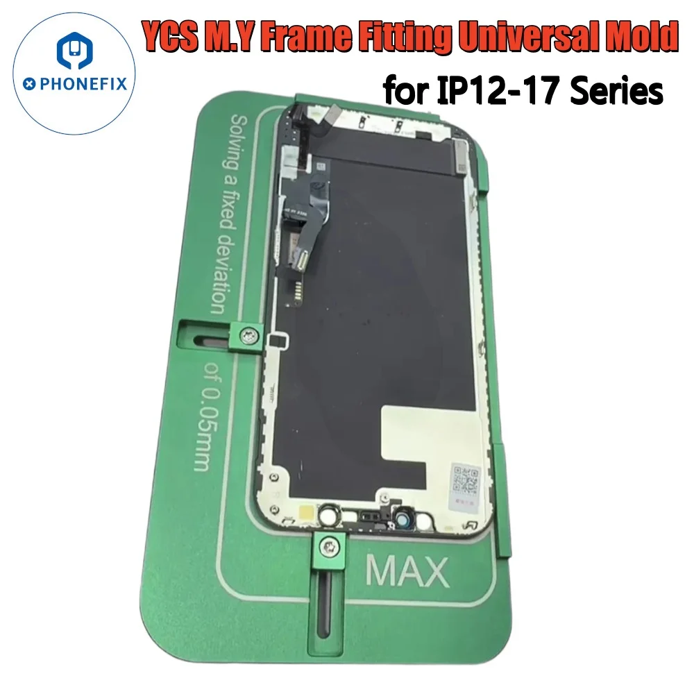 YCS M.Y Frame Fitting Universal Mold 0.5mm Back Cover Plate Alignment Laminating Mold Positioning for IPhone 12-17ProMax Repair
YCS M.Y Frame Fitting Universal Mold 0.5mm Back Cover Plate Alignment Laminating Mold Positioning for IPhone 12-17ProMax Repair