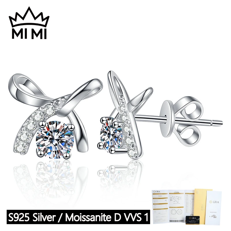 MI MI S925 Sterling Silver 0.3CT D Color Moissanite Bow Stud Earrings | GRA Certified Minimalist Jewelry with Gift Box
MI MI S925 Sterling Silver 0.3CT D Color Moissanite Bow Stud Earrings | GRA Certified Minimalist Jewelry with Gift Box