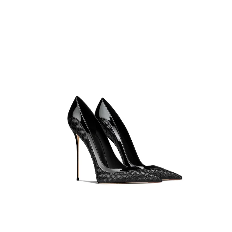 2025 Summer New Black Patent Leather Stiletto Pointed Toe High Heels Women Fashion French Style
2025 Summer New Black Patent Leather Stiletto Pointed Toe High Heels Women Fashion French Style