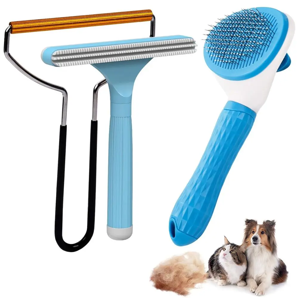 Universal Pet Hair Removal & Grooming Kit: Self-Cleaning Brush, Shed Control, Metal Lint Roller for Furniture & Vehicles, Rubber
Universal Pet Hair Removal & Grooming Kit: Self-Cleaning Brush, Shed Control, Metal Lint Roller for Furniture & Vehicles, Rubber