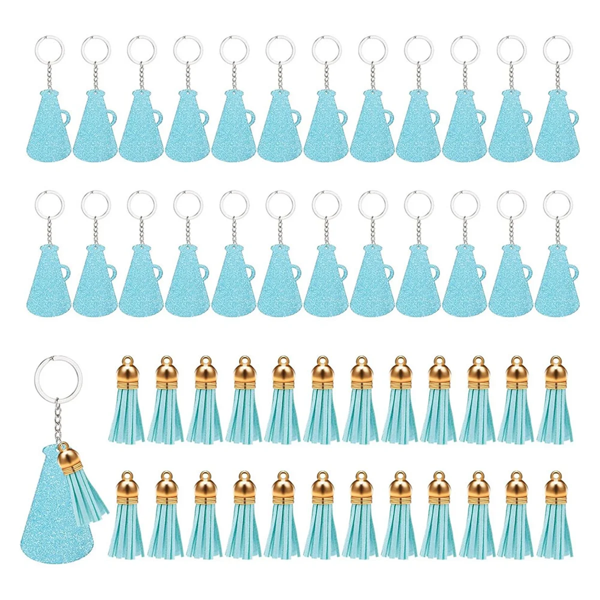 AB7-48PCS Acrylic Keychain Blanks, Acrylic Cheer Megaphone Key Chains with Tassel, Clear Blank Keychains Kit Blue
AB7-48PCS Acrylic Keychain Blanks, Acrylic Cheer Megaphone Key Chains with Tassel, Clear Blank Keychains Kit Blue