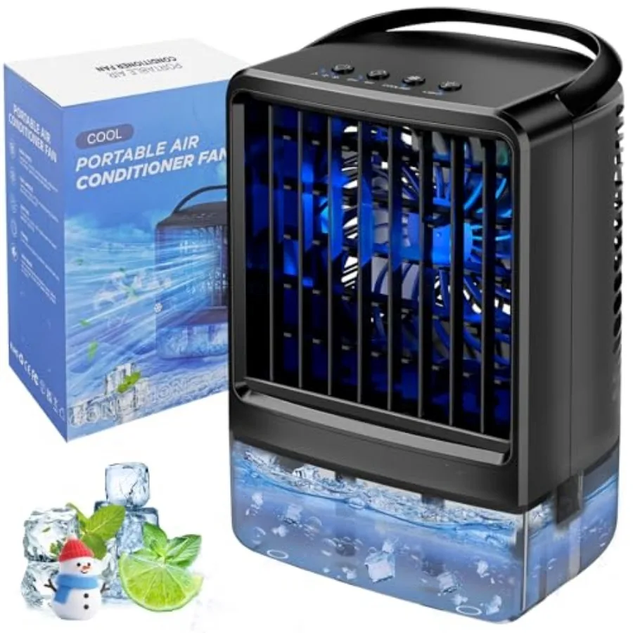 Portable Air Conditioner, Personal Mini Air Conditioners, Small Portable AC, 3-Speed Desk AC Fan, Evaporative Air Cooler with T
Portable Air Conditioner, Personal Mini Air Conditioners, Small Portable AC, 3-Speed Desk AC Fan, Evaporative Air Cooler with T