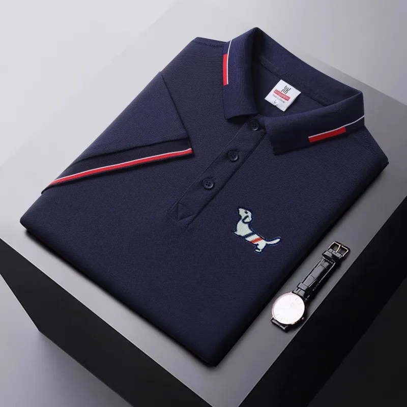 Summer Men's Slim Short-sleeved Polo Shirt Business Casual T-shirt Breathable Men's Sportswear Lapel Embroidered Polo Shirt
Summer Men's Slim Short-sleeved Polo Shirt Business Casual T-shirt Breathable Men's Sportswear Lapel Embroidered Polo Shirt