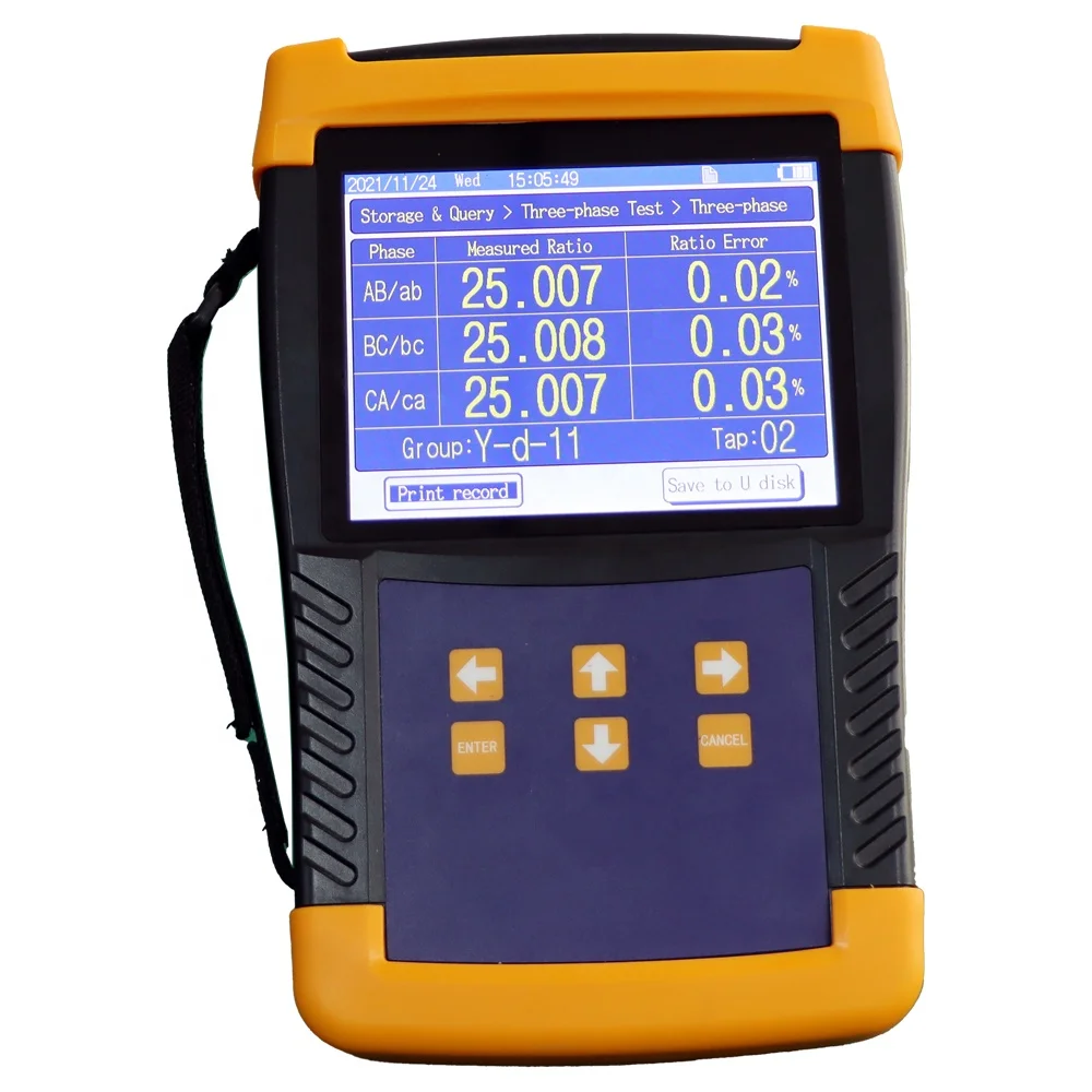 Handheld Digital TTR Meter 3 Phase Current Transformer Turns Ratiometer Transformer Turns Ratio Tester
Handheld Digital TTR Meter 3 Phase Current Transformer Turns Ratiometer Transformer Turns Ratio Tester