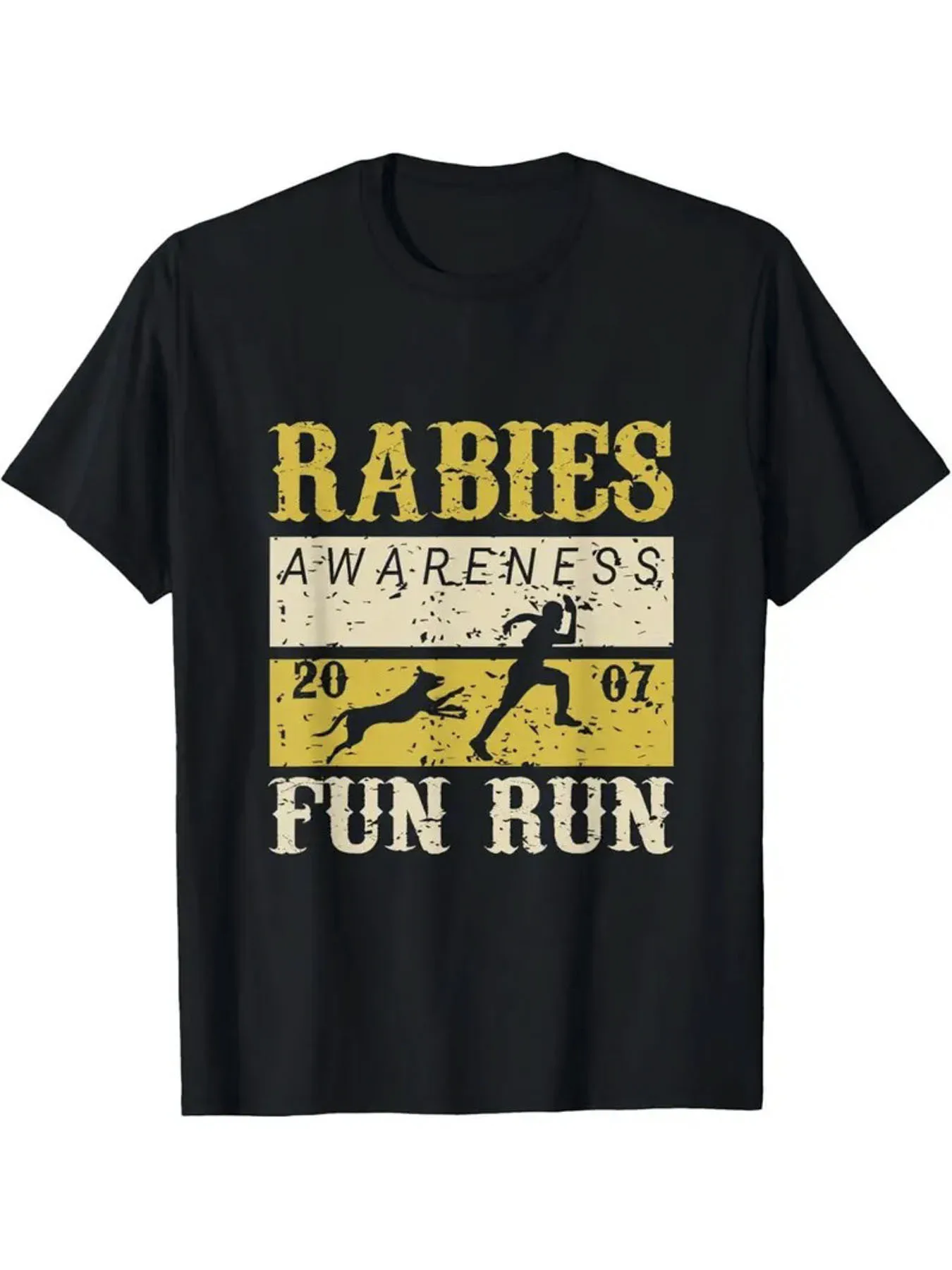 Men's 100% Cotton RABIES Awareness Fun Run Graphic T-Shirt - Black Casual Short Sleeve Crew Neck Tee, Lightweight & Breathable f
Men's 100% Cotton RABIES Awareness Fun Run Graphic T-Shirt - Black Casual Short Sleeve Crew Neck Tee, Lightweight & Breathable f