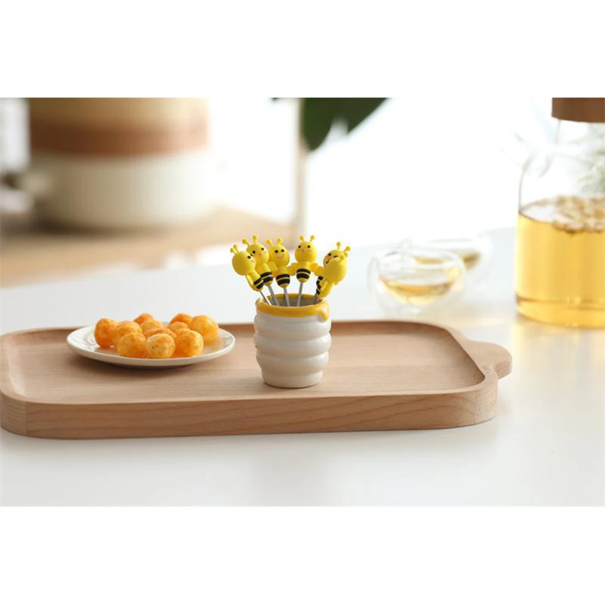 6pcs Stainless Steel Fruit Forks Set Ceramic Holder Dessert Party Picks Reusable Tableware For Cakes Pastries Appetizers Tea
6pcs Stainless Steel Fruit Forks Set Ceramic Holder Dessert Party Picks Reusable Tableware For Cakes Pastries Appetizers Tea