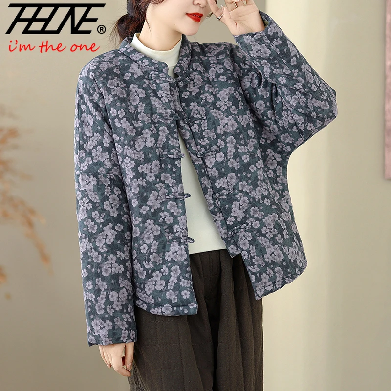 THHONE Winter Jacket Parkas Women Chinese Style Robe Thicken Print Loose Warm Vintage Casual Cotton Linen Coat Outerwear Tops
THHONE Winter Jacket Parkas Women Chinese Style Robe Thicken Print Loose Warm Vintage Casual Cotton Linen Coat Outerwear Tops