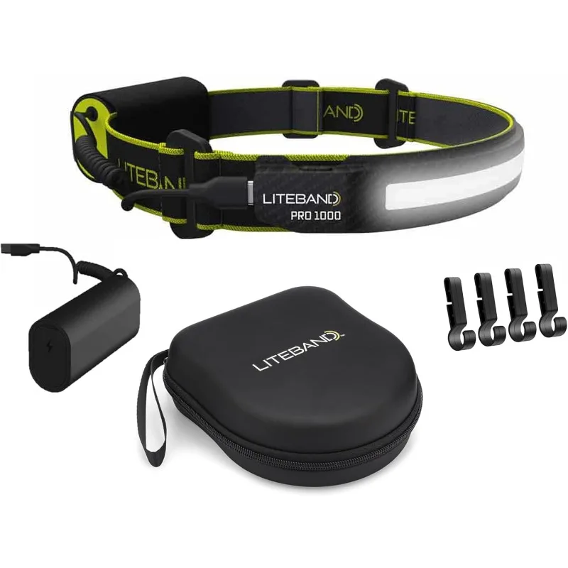 Liteband PRO Bundle 1000 Lumens LED Headlamp Rechargeable Battery Powered, Bright Tactical Head Lamp Flashlight Hard Hat Light
Liteband PRO Bundle 1000 Lumens LED Headlamp Rechargeable Battery Powered, Bright Tactical Head Lamp Flashlight Hard Hat Light