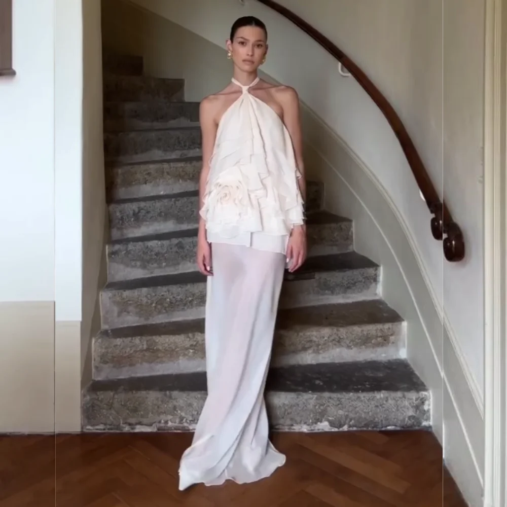 Customized Chiffon Ruched Flower A-line Halter Long Dresses Bespoke Occasion Party Simple Fashion Sizes Available
Customized Chiffon Ruched Flower A-line Halter Long Dresses Bespoke Occasion Party Simple Fashion Sizes Available