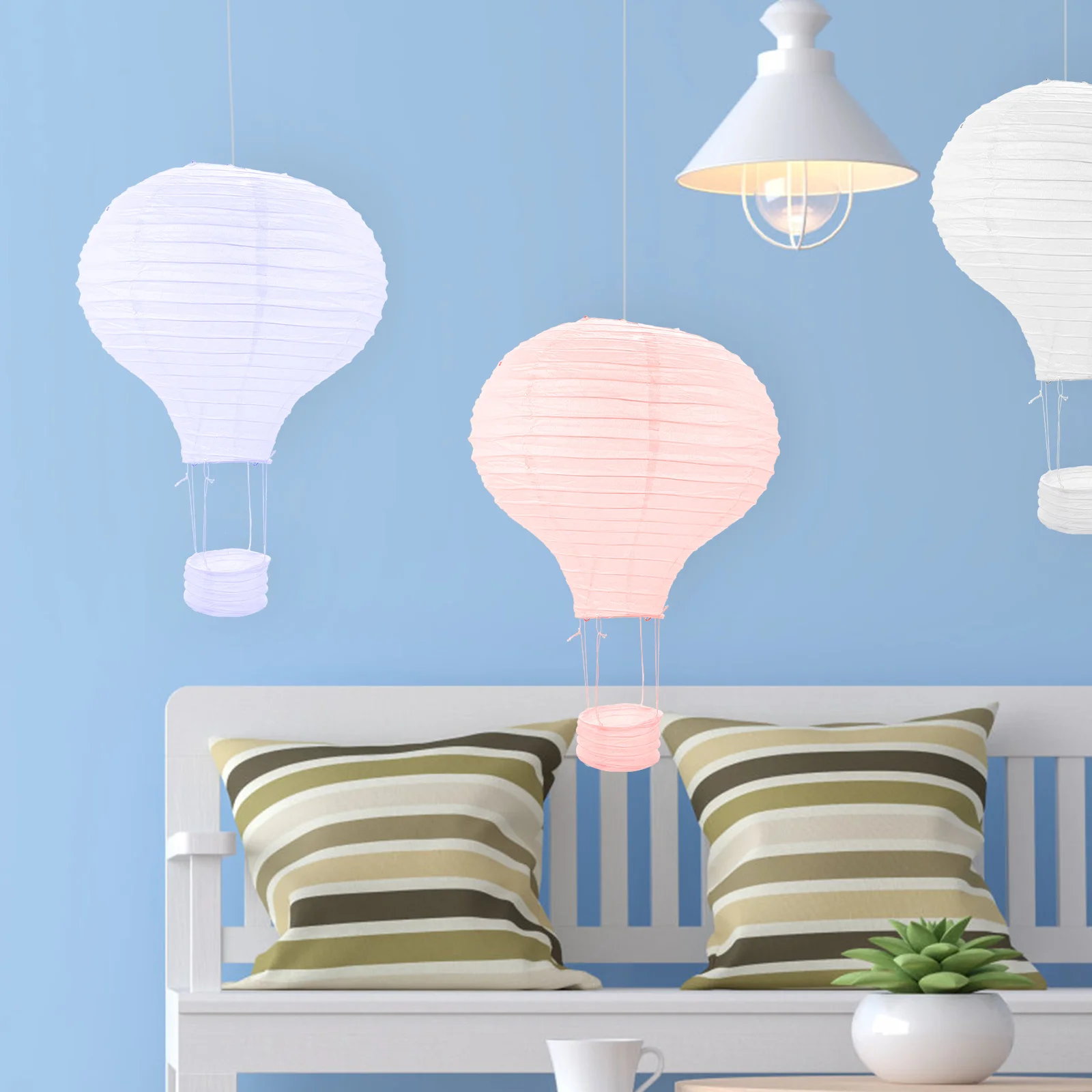 6Pcs Handmade Paper Hot Air Balloon Shaped Lanterns For Festival Decorations Wedding Banquets Birthday Parties Hanging Ornaments
6Pcs Handmade Paper Hot Air Balloon Shaped Lanterns For Festival Decorations Wedding Banquets Birthday Parties Hanging Ornaments