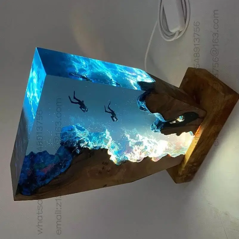 Creative Handmade Resin Light Christmas Gift Solid Wood Tabletop Ornament Art Ocean Diving Atmosphere Night Light Ornament
Creative Handmade Resin Light Christmas Gift Solid Wood Tabletop Ornament Art Ocean Diving Atmosphere Night Light Ornament