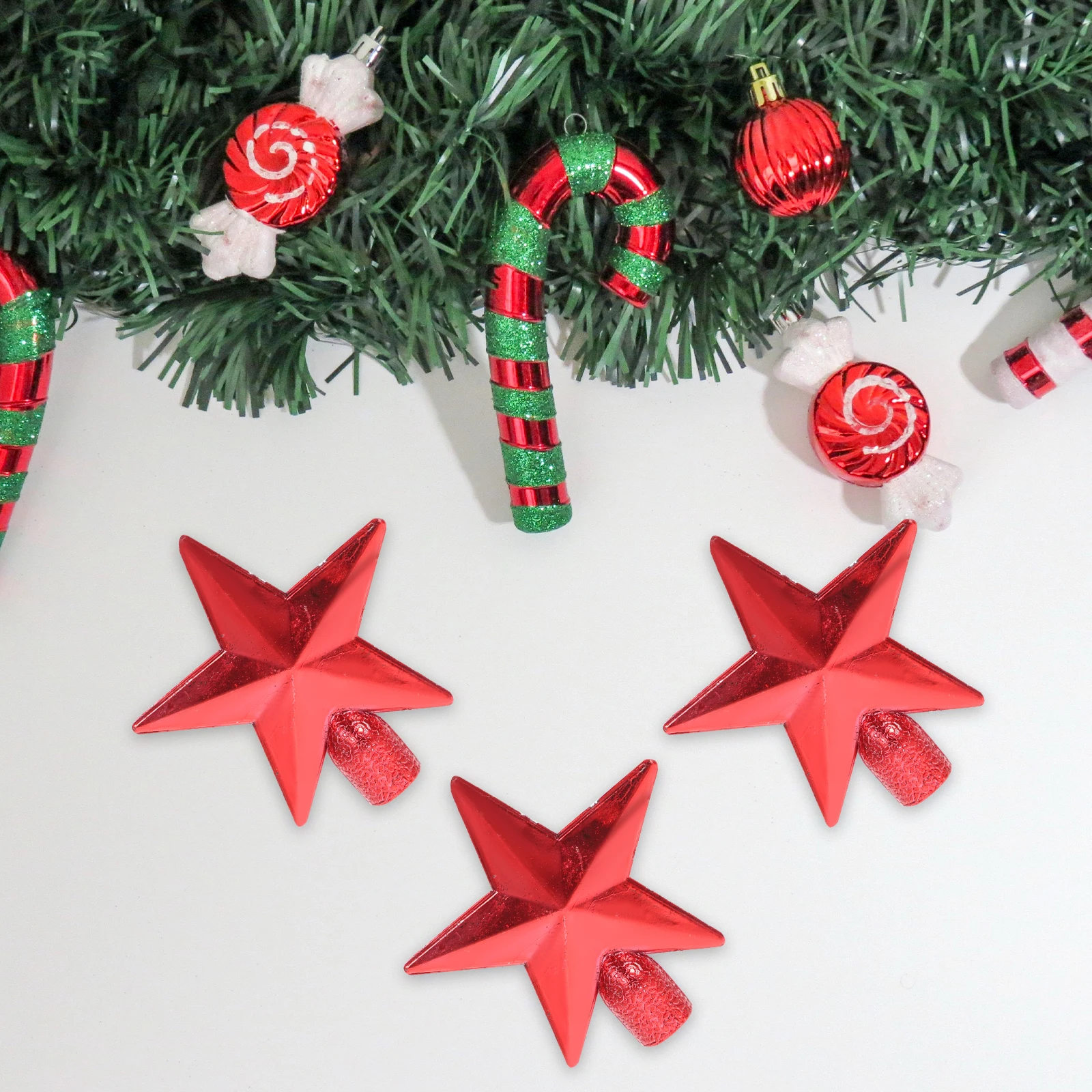 20pcs Mini 6cm Christmas Tree Topper Star nament Vintage Home Decor Plastic Xmas Tree Decoration Festival Charm
20pcs Mini 6cm Christmas Tree Topper Star nament Vintage Home Decor Plastic Xmas Tree Decoration Festival Charm