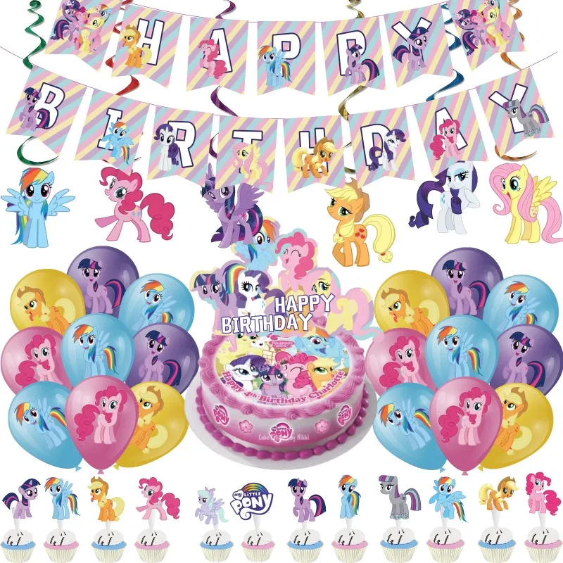 5pcs My Magical Little Ponys Themed Party Decorations, Banner, Cake Inserts, Spiral Pendants, Balloon Covers Party Supplies
5pcs My Magical Little Ponys Themed Party Decorations, Banner, Cake Inserts, Spiral Pendants, Balloon Covers Party Supplies