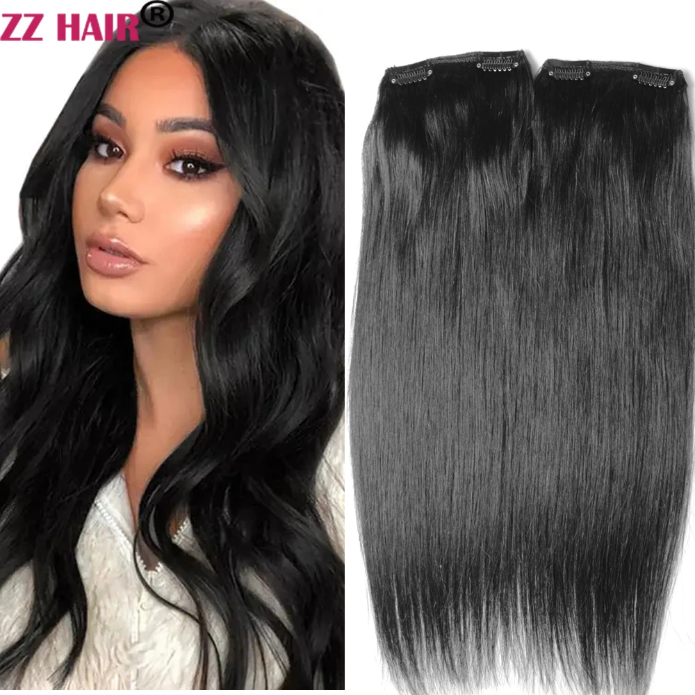 ZZHAIR 100% Brazilian Human Remy Hair Extensions 16"-24" Clips-in 2pcs Set 100g-120g Two Pieces 2x10cm Natural Straight
ZZHAIR 100% Brazilian Human Remy Hair Extensions 16"-24" Clips-in 2pcs Set 100g-120g Two Pieces 2x10cm Natural Straight