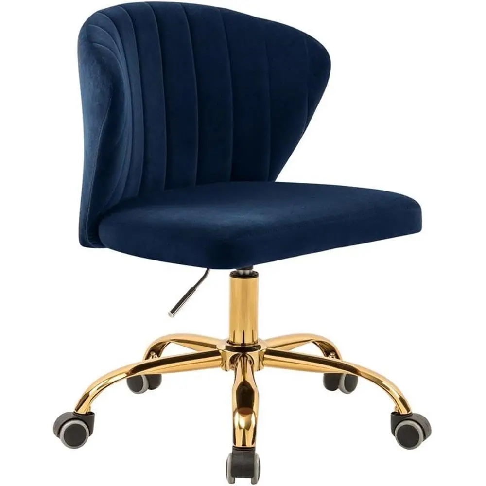 Modern Velvet Swivel Adjustable Office Chair With Channel Tufting Blue
Modern Velvet Swivel Adjustable Office Chair With Channel Tufting Blue