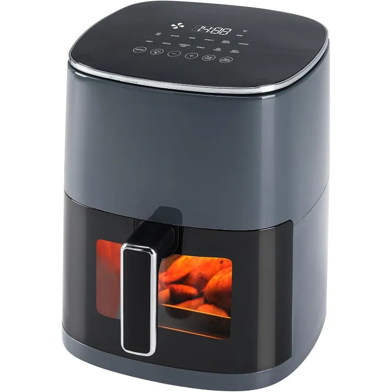 Air Fryer 6 Quart with Window Square Air Fryer 12-in-1 Air Fry, Roast, Reheat, Dehydrate, Bake, Steam, Fries, Custard, Ch
Air Fryer 6 Quart with Window Square Air Fryer 12-in-1 Air Fry, Roast, Reheat, Dehydrate, Bake, Steam, Fries, Custard, Ch
