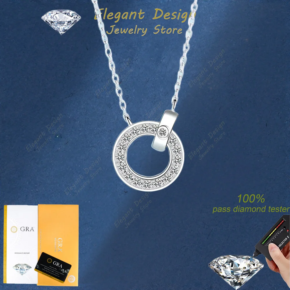 Elegant Store 0.45ct Real Moissanite Necklace for Women, Loop By Loop Pendant PT950 Platinum Chain for Girl Lady Wedding
Elegant Store 0.45ct Real Moissanite Necklace for Women, Loop By Loop Pendant PT950 Platinum Chain for Girl Lady Wedding