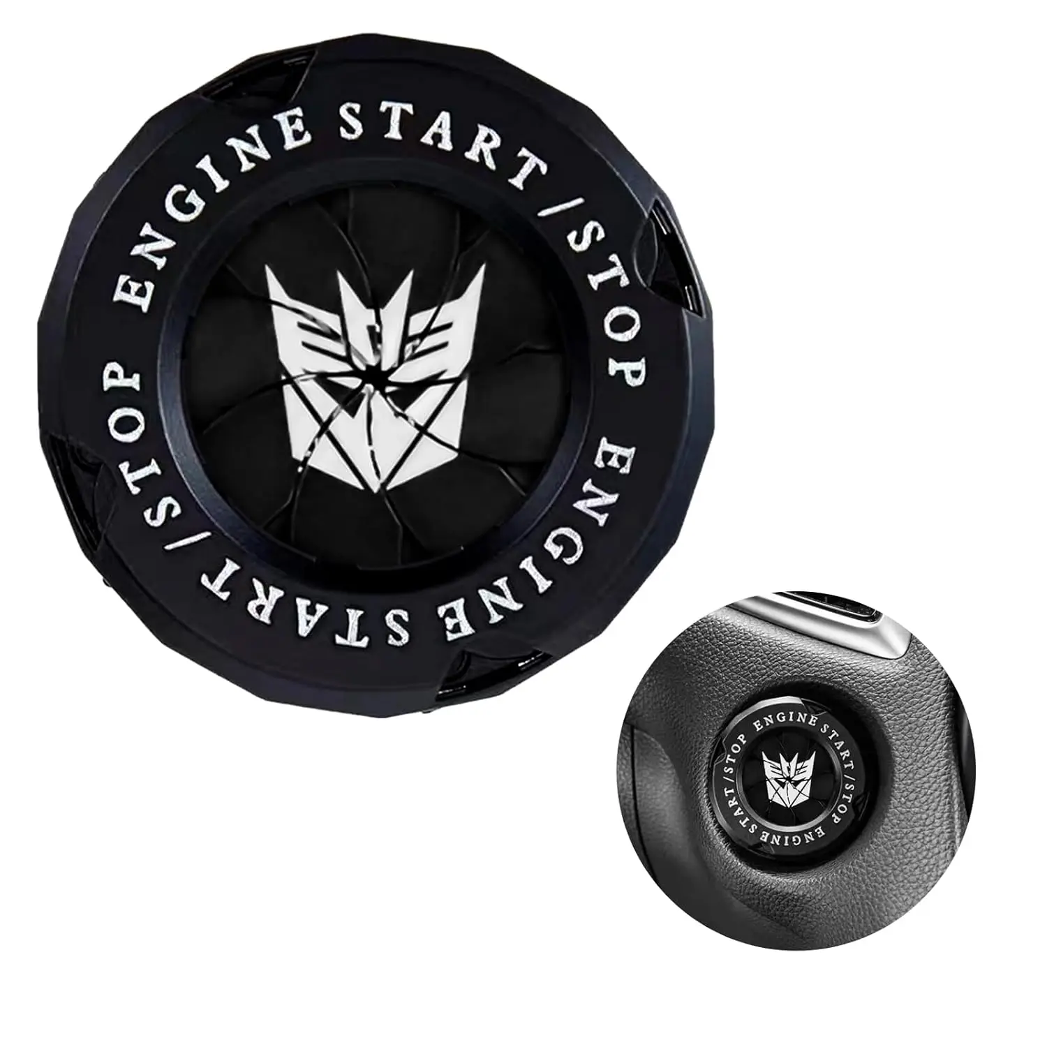 1pc Universal Car Engine Start Button Cover, Car Stickers Interior Decor, Car Motorcycle Ignition Key Switch Cover(Decepticons)
1pc Universal Car Engine Start Button Cover, Car Stickers Interior Decor, Car Motorcycle Ignition Key Switch Cover(Decepticons)