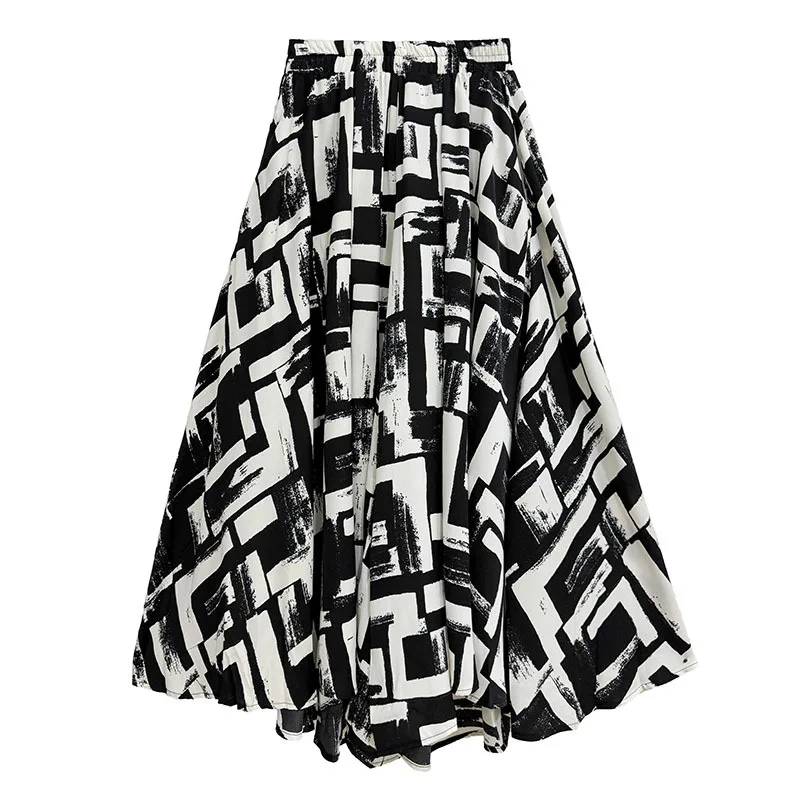 Retro cropped wide leg pants, geometric printed loose high waisted skirt, summer new style slimming and versatile casual pants
Retro cropped wide leg pants, geometric printed loose high waisted skirt, summer new style slimming and versatile casual pants
