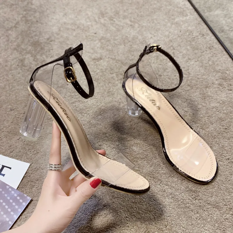 2024 Korean Women Shoes Sandals Summer High Heel Woman Shoes Transparent Crystal Sandals Ladies Fashion Round Female Sandals
2024 Korean Women Shoes Sandals Summer High Heel Woman Shoes Transparent Crystal Sandals Ladies Fashion Round Female Sandals