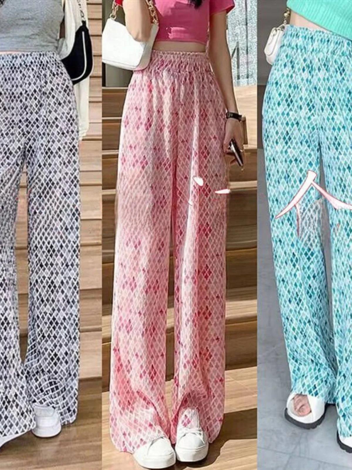 New Ice Silk Wide Leg Pants Women Summer Thin High Waist Drape Loose Slimming Casual Mosquito Proof Cool Trendy Pants
New Ice Silk Wide Leg Pants Women Summer Thin High Waist Drape Loose Slimming Casual Mosquito Proof Cool Trendy Pants