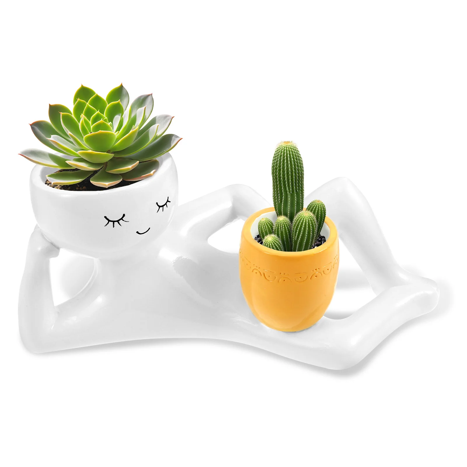 Lazy Guy Planter Resin Funny Succulent Plant Pot with Drainage Hole Desktop Flower Pot Greenery Vase Container Home Office Decor
Lazy Guy Planter Resin Funny Succulent Plant Pot with Drainage Hole Desktop Flower Pot Greenery Vase Container Home Office Decor