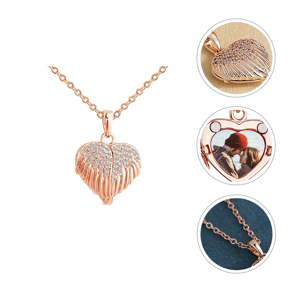 Photo Box Pendant Necklace Attracting Jewelry Heart-shaped Elegant for Women Copper Material Love Expression Lightweight
Photo Box Pendant Necklace Attracting Jewelry Heart-shaped Elegant for Women Copper Material Love Expression Lightweight