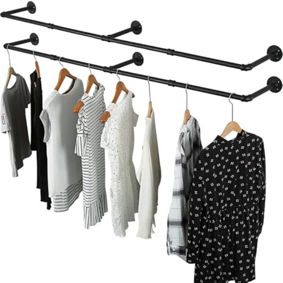 2 Pack Industrial Pipe Clothes Garment Rack Ceiling Mount For Hanging Rod Bar for Laundry Room Up to Max Load 135Lb
2 Pack Industrial Pipe Clothes Garment Rack Ceiling Mount For Hanging Rod Bar for Laundry Room Up to Max Load 135Lb
