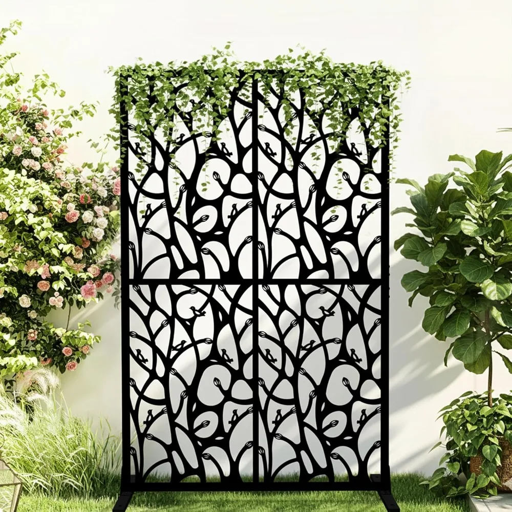Metal Privacy Screens 72" H Outdoor Privacy Screens Panels Outdoor and Indoor Bird Pattern Divider with, Customized
Metal Privacy Screens 72" H Outdoor Privacy Screens Panels Outdoor and Indoor Bird Pattern Divider with, Customized