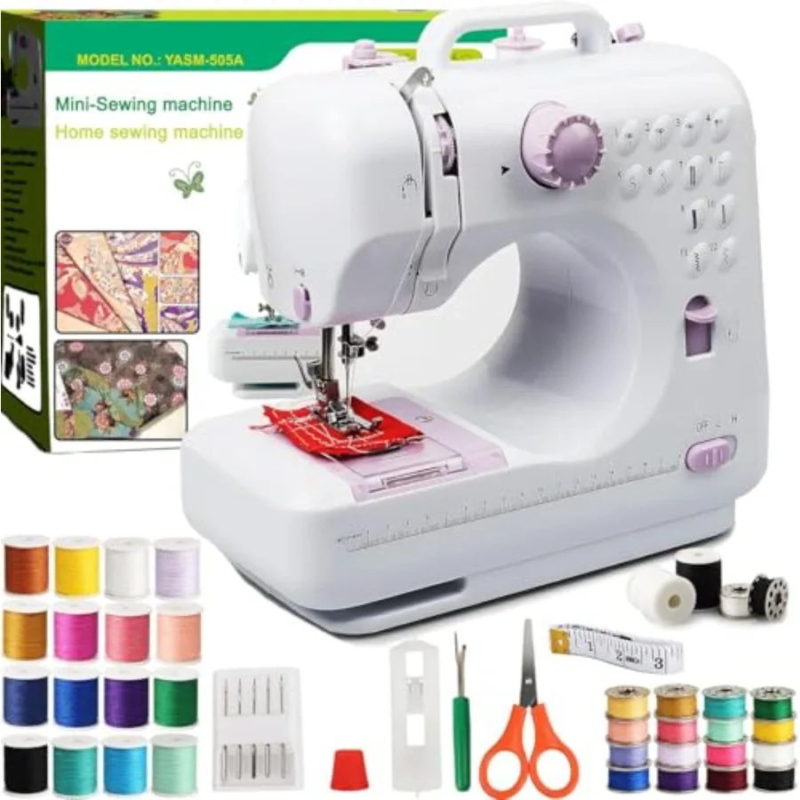 Beginner Sewing Machine for Home Crafting and Mending, 12 Multi-Function Stitches, 2-Speed Feet Pedal, Clear LED Light, 32-Colo
Beginner Sewing Machine for Home Crafting and Mending, 12 Multi-Function Stitches, 2-Speed Feet Pedal, Clear LED Light, 32-Colo