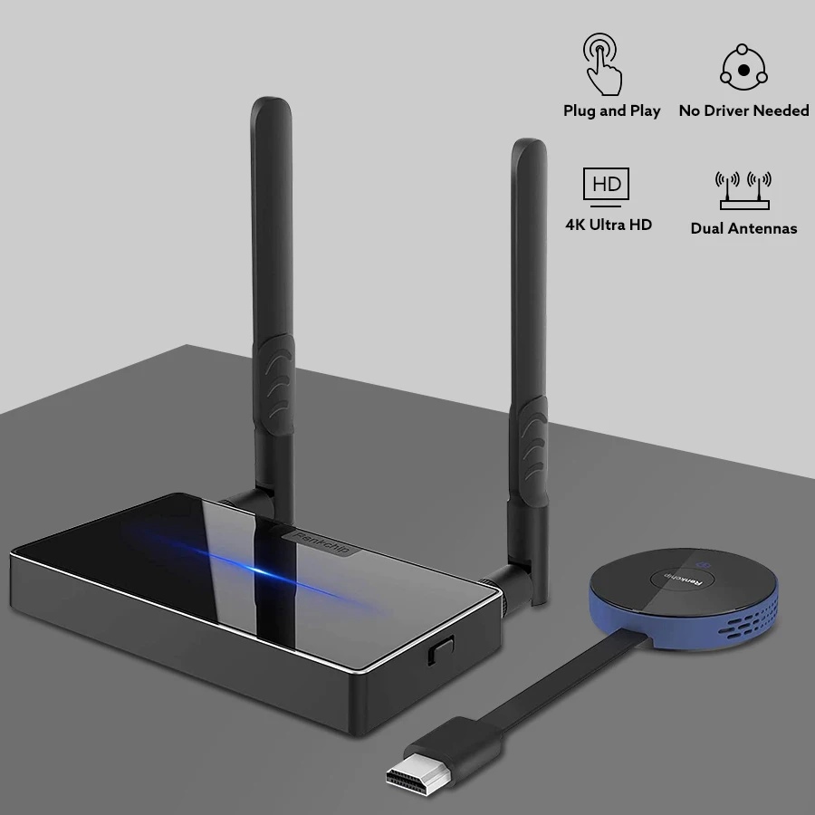 50 Meters Wireless Screen Sharing Device 2.4G/5G 1080P Video&Audio HDMI Transmitter & Rreceiver Kit For Meeting Teaching TV Box
50 Meters Wireless Screen Sharing Device 2.4G/5G 1080P Video&Audio HDMI Transmitter & Rreceiver Kit For Meeting Teaching TV Box