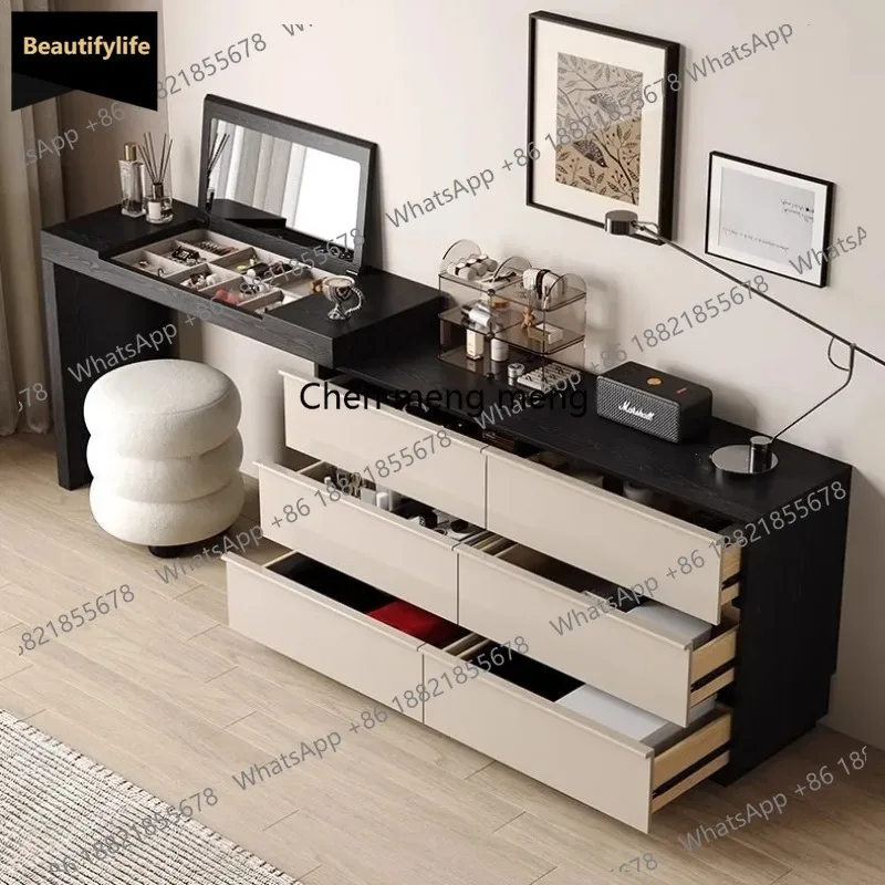 D80 Dressing Table Solid Wood Dresser Chest Cabinet Integrated Bedroom Makeup Table with 6 Drawers Flip Mirror Bed Corner Storag
D80 Dressing Table Solid Wood Dresser Chest Cabinet Integrated Bedroom Makeup Table with 6 Drawers Flip Mirror Bed Corner Storag